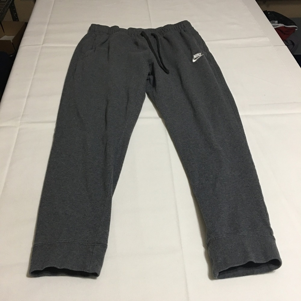 Nike Club Jersey Joggers Mens Large Gray Lightweight Pants